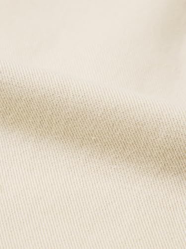 The Souled Store Barrel-Fit Denim: Ivory Dust Women and Girls Buttoned Waistband Solid Cotton Lightweight Everyday All-Season Loose Fit Jeans