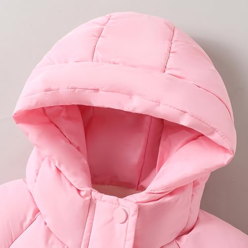Hopscotch Girls Pink Full Sleeves 3D Bunny Applique Long Coat For Age (2-3 Years)