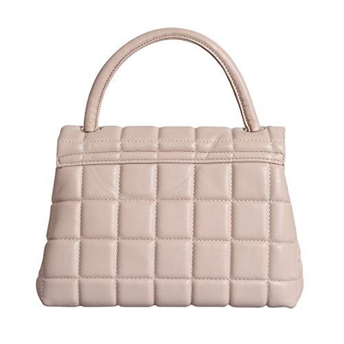 Lino Perros Women Off-White Coloured Quilted Satchel Bag Off White