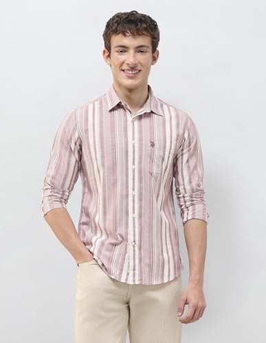 U.S. Polo Assn. Denim Co. Men's Vertical Striped Regular Fit Shirt