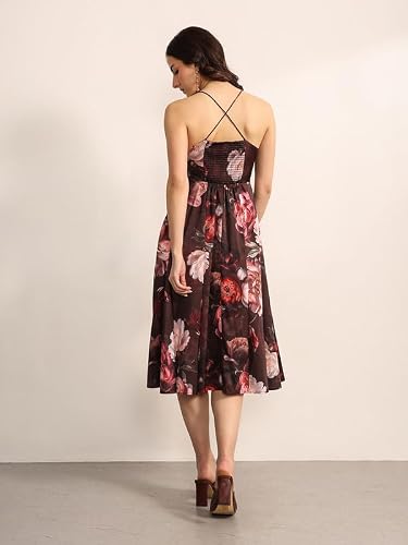 Kazo Demure Midi Dress (Multicolor XS)