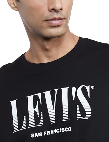 Levi's Men's Geometric Oversized Fit T-Shirt (A7970-0054_Black