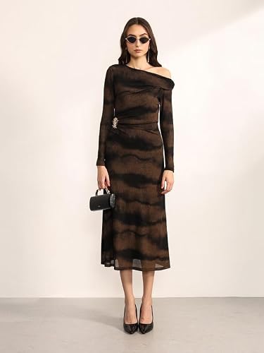 Kazo Women's Antiquity Midi Dress (Black L)