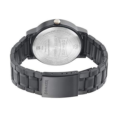 Sonata Beyond Gold Analog Black Dial Men's Watch-NN77031KM03/NP77031KM03