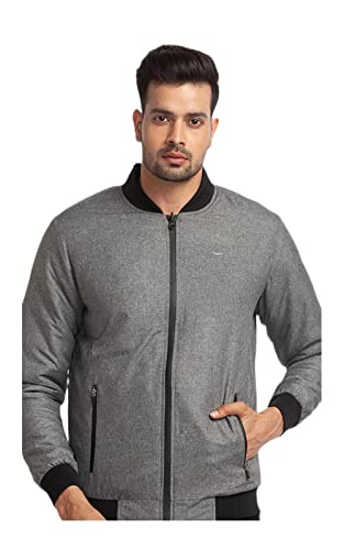 Park Avenue Regular Fit Grey Activewear Jackets For Men