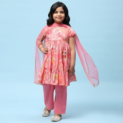 BIBA Girls PRINTED TIRED KID(KWSUMMER CASTEL5953_PINK_15)