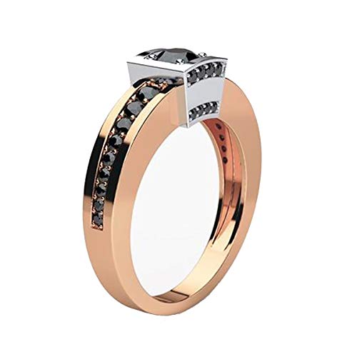 RUVEE Metal and American Diamond Alloy Ring for Women & Girls (Rose Gold)