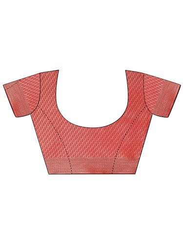 Libas Womens Woven Design Silk Blend Saree With Blouse Piece