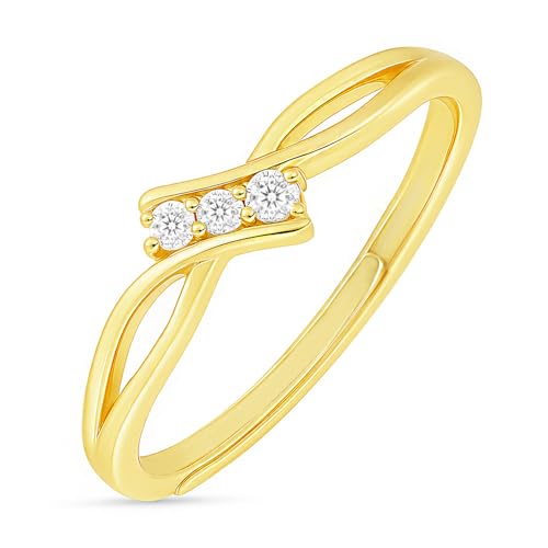 ZAVYA 925 Silver My Eternal Vow Gold Plated Ring (Adjustable) | Gift for her, Gifts for Women & Girls | With Certificate of Authenticity and 925 Stamp