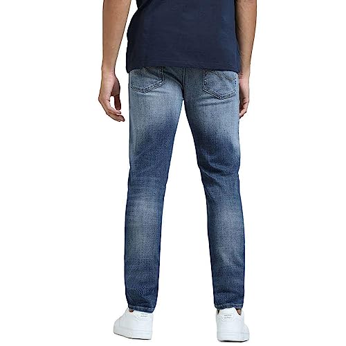 JACK & JONES Men's Cotton Blend Skinny Fit Blue Jeans_34