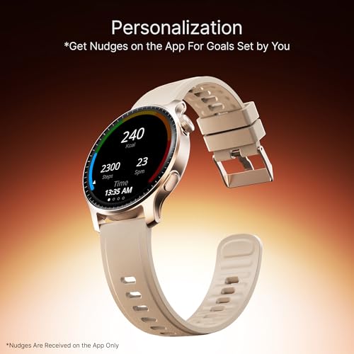boAt Ultima Prime smartwatch with 1.43” AMOLED Display, AOD, Personalized Fitness Nudges, Functional Crown,100+ Sports Modes, Create Your Own Watchface, smartwatch for man and Woman (Rose Gold)
