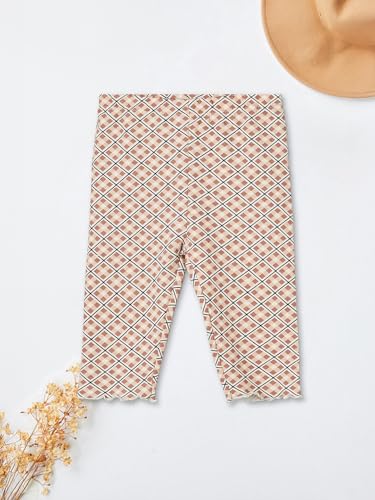 Max Girls Printed Top with Leggings Set (Beige_18-24 M)