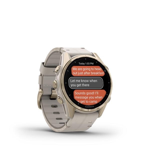 Garmin Fenix 8 43mm,AMOLED,Saph,SftGldSS/FogGryLeatherBnd,Excl