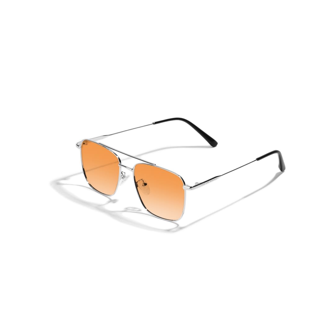 SAM AND MARSHALL VEIN Sunglass I 400% UV Protection I Metal Sunglass I Square Sunglass I Double Bar I Unisex