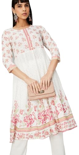 Max Women's Rayon Blend Kurta Set (QRCTKST42071OFF White_Off