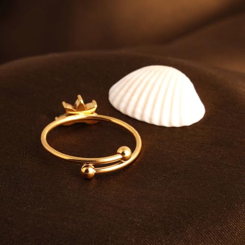 PALMONAS Floral Harmony Ring for Womens (Size - One Size) - Waterproof & Anti-Tarnish, Gift for Girls & Women