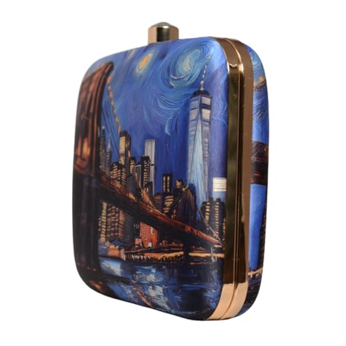 Artklim Night Scenery Printed MultiColor Clutch