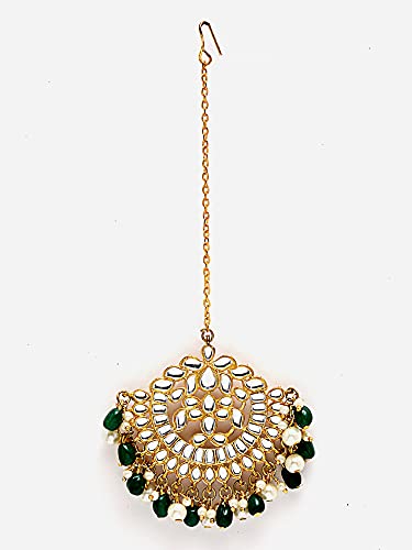 Karatcart Pearl Kundan Multilayered Rani Haar Set - Womens