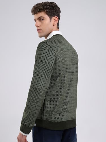 Monte Carlo Mens Regular Fit Printed Pull On Full Sleeve Winter Sweatshirt | Stylish Sweatshirt for Men |Comfortable Casual Winter Wear for Men's Olive XL (Pack of 1)