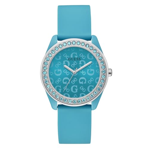 GUESS Silicone Women 40 Mm Blue Dial Analog Watch- U1401L2M