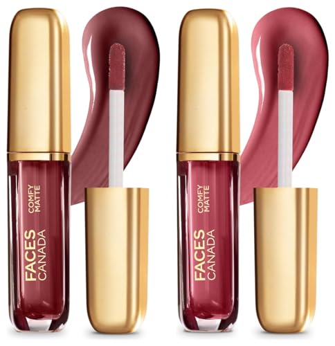 FACESCANADA Comfy Matte Liquid Lipstick - Note To Self 07 (Brown), Comfy Matte Liquid Lipstick - Fixed It For You 11 (Brown)