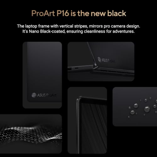 ASUS ProArt P16 (2026),AMD Ryzen AI 9 HX 370,RTX 5080-16GB,32GB RAM,1TB SSD,4K OLED,16"(40 cm),Windows 11 Home,M365 Basic(1 Year),Office 2024,Nano Black,1.95 Kg,H7606WW-SE066WS,Creator/Gaming Laptop