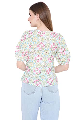 OJ Women's Floral Georgette Top (Large)