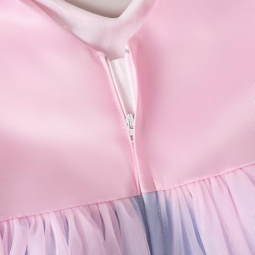 Hopscotch Girls Beige Sleeveless Mermaid Shell Cape Party Dress for Age (18-24 Months)