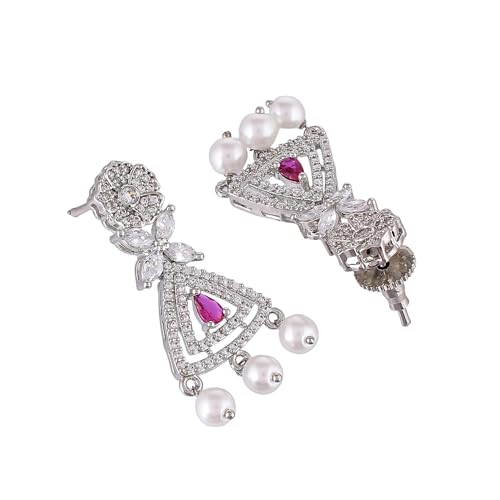 VOYLLA Cz Elegance Gems Adorned Choker Necklace Set For Women|Womens Jewellery Set|Gift For Women|Womens Gift|Gift For Her|