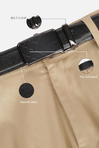 Men Black Textured Formal Belt