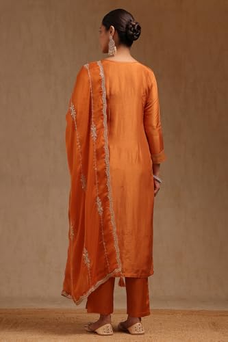 Soch Women's Dola Silk Salwar Suit Set (SMUA5CD2313_Orange