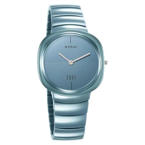 Titan Edge Squircle Camo Quartz Blue Shaped Dial Unisex Analog Watch | Ceramic Material | Water Resistant Watch | Unisex Watches - NT1841QC07