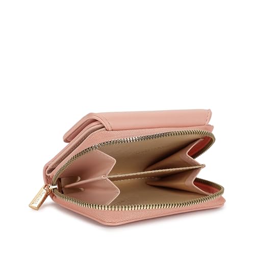 Fastrack Women's Mini Organizer Wallet | Flap Closure, Tri-Fold Design, Zip Coin Pocket, Card & Cash Slots | Compact & Organized | 6 Months Warranty