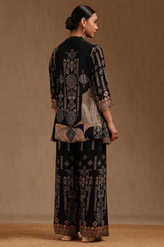 Soch Women's Crepe Co-Ords Set (FWA5KS10877_Black