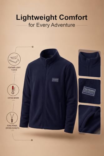 Van Heusen Men Feather Light Fleece Jacket with Zipper Pockets