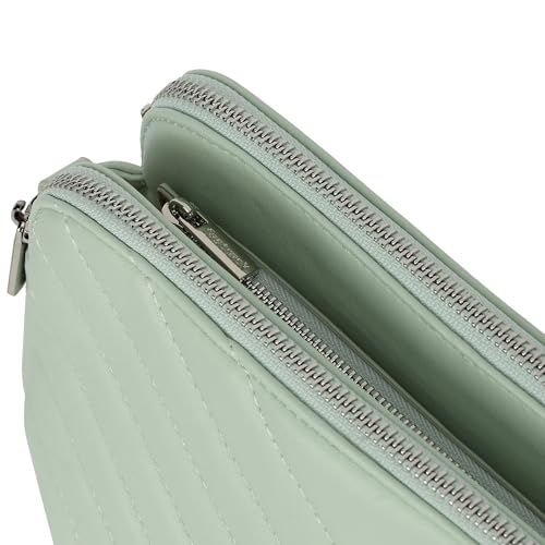 Fastrack Pastel Quilt Sling Bag for Women | Lightweight Quilted Crossbody with 3 Zippered Compartments, Detachable Strap and Soft-Tone Hardware | Stylish Everyday Sling for Casual Outings and College