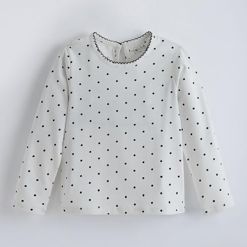 Hopscotch Girls Scalloped Neck T-Shirt with Dress in White Color for Age (9-10 Years)