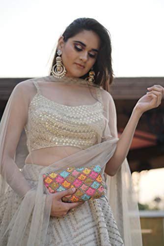 DUCHESS Women Party Box Clutch (Multi)