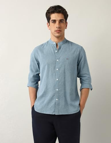 Arrow Sports Men's Slim Fit Shirt (ASAJSH1708_Teal