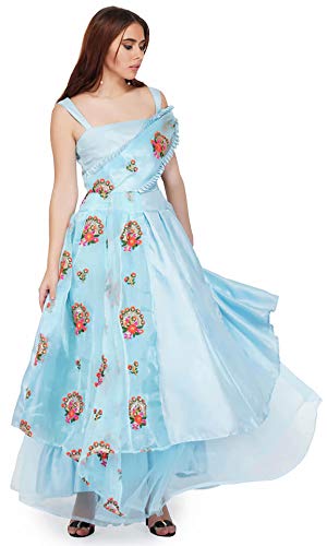 MITSHI Floral Embroidered Designer Gown Sizes-S-M-L