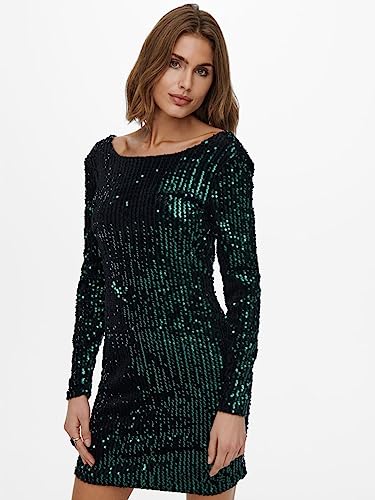 Only Women's Polyester Blend Shift Above The Knee Dress (15244997- Black_S)