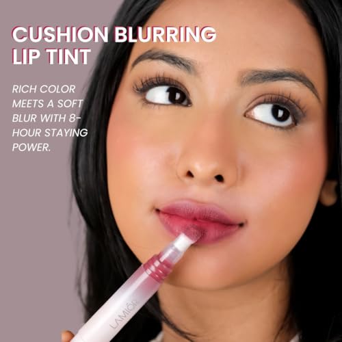 LAMIOR Blurry Fudgy Lip Tint - Combo of 3, Shade - Mocha Drip | Ultra Velvety Matte | Transfer Proof & Hydrating Formula | Long-Lasting Lip Tint with Cushion Applicator | Vegan & Cruelty-Free