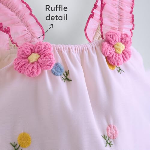 Hopscotch Floral Applique Onesie with Headband (12-18 Months)