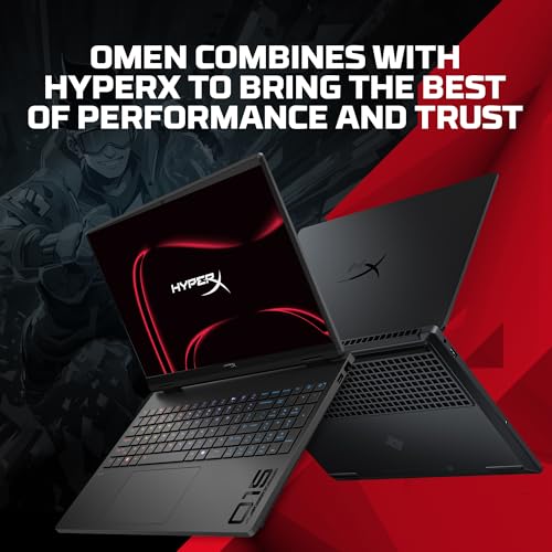 HP HyperX OMEN 15, AMD Ryzen 7 260, 8GB-RTX 5050, 24GB DDR5 (Upgradeable), 1TB SSD, 180Hz, 2.5K, 500 nits, 3ms resp time, 15.3''/38.9cm, Win11, Office24, Black, 2.42kg, gb0038AX, RGB, AI Gaming Laptop