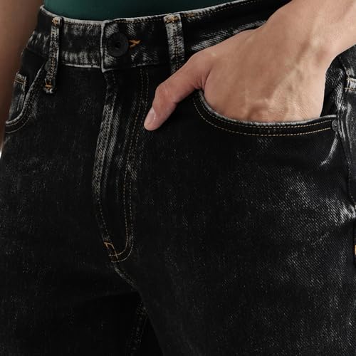 United Colors of Benetton Men's Slim Tapered Fit Jeans (25A4LOJE1439I901_Black