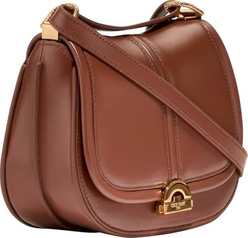 Cole Haan Women's Celenea Leather Saddle, Ch Dk Cuoio/Ivory, UNIT