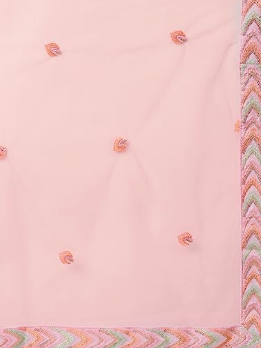 Prasheem Fashion Women's Net Embroidered Semi-Stitched Lehenga Choli with Dupatta (MorPankhLehenga-Navratri-Girlish-Latest-Lehenga; Free Size)