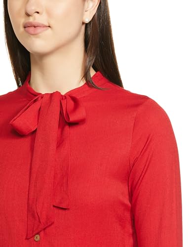 AND Women's Regular Fit Tunic Shirt (AW19AS202TTR_Red S)