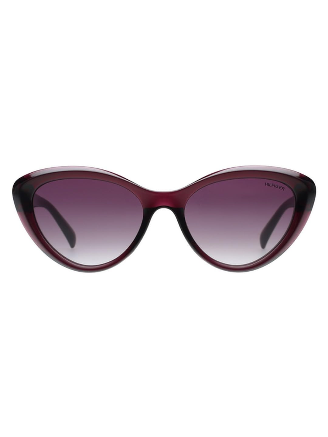 Tommy Hilfiger Sunglasses | Purple Lens | Violet Frame | Full Rim Cateye Shape Branded Latest and Stylish Non Polarized Eyewear | 100% UV Protection | Women Sunglasses| Size Medium | TH 1594 C4 55