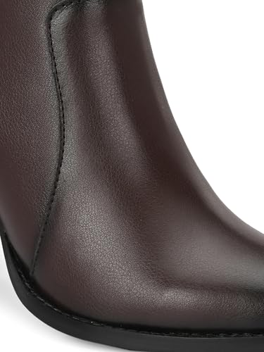 Delize Black Women's High Heel Ankle Boots (Brown, UK Footwear Size System, Adult, Women, Numeric, Medium, 3)